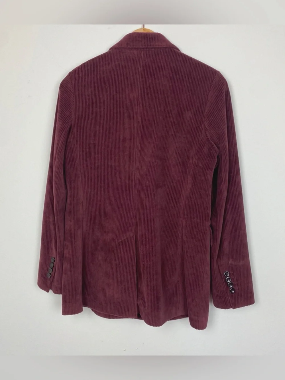 1901 Double-Breasted Corduroy Blazer in Burgundy